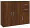 vidaXL Sideboard, Kommode mit viel Stauraum, Mehrzweckschrank Anrichte für Wohnzimmer, Schrank Beistellschrank, Modern, Braun Eichen-Optik Holzwerkstoff
