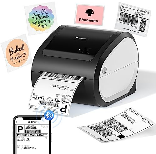 Phomemo Shipping Label Printer 4x6,Thermal Label Printer Bluetooth,Address Thermal Printers,Postage Labels Printers for Small Business,Compatible with Amazon,Ebay,Shopify,Etsy,FedEx,UPS,DHL