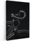 MuchoWow© Leinwände 40x60 cm Wall Decoration Bilder Schlafzimmer Deko Pictures Canvas Painting Wanddekoration Wohnzimmer Wanddeko Schwarz - Schwarze Leinwand - Fahrrad - Lenker