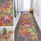 ZDYHMrj Läufer Teppich Flur Küche Waschbar rutschfest 80 * 500cm, Bunt Abstraktes Geometrisches Muster Lang Teppichmatte Dauerhaft Fur Korridor Wohnzimmer Schlafzimmer Meterware Anpassbar