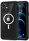 Lanhiem iPhone 12 Magnetic Case, Waterproof Dustproof Shockproof Case with Built-in Screen Protector Compatible with Magsafe, Full Body Protective Cover for iPhone 12 6.1 inch -Black