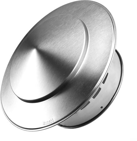 Tapa de chimenea de acero inoxidable, a prueba de insectos y roedores, duradera, instalación de techo de 110 mm