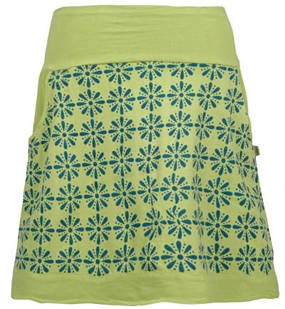 Vishes Damen Minirock Retro in Hellgrün I Größe L (40) I Bequem & modisch für Alltag & Freizeit I 100% Baumwolle I Für warme & kalte Monate I Nachhaltige Alternative Bekleidung