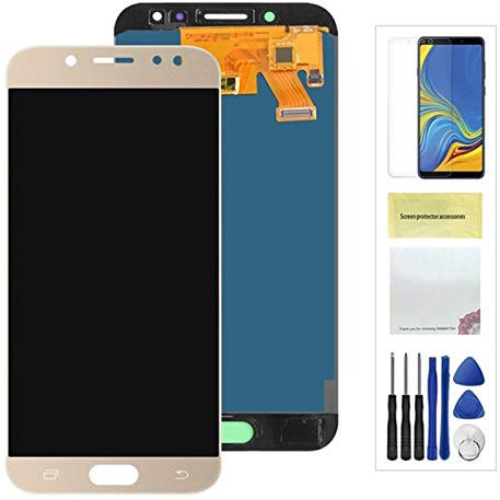 CrUzex écran LCD 5.2''LCD Fit Samsung Compatible avec Galaxy J5 2017 J530 J530F SM-J530F LCD à écran tactile Digitizer Compatible avec Samsung J5 Pro Ajustable(Adjustable Gold)
