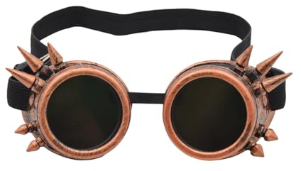 Nereds Steampunk-Brille, Cyber-Brille, Vintage-Brille, Spike-Brille, Cyber-Schweißen, Punk, Gothic, Halloween, Cosplay, Sonnenbrille, Verkleidungszubehör