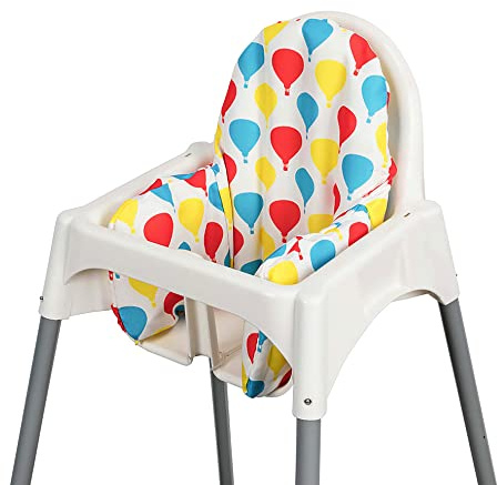Baby Highchair Cushion Cover Reversible Lining with Yellow Klammig, Pyttig Ballon Picture