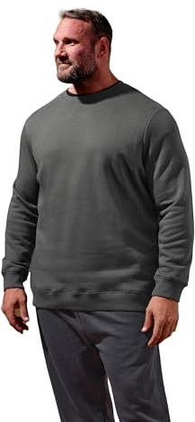BadRhino Big & Tall Premium Crew Neck Sweatshirt - Men's - Plus Size Curve