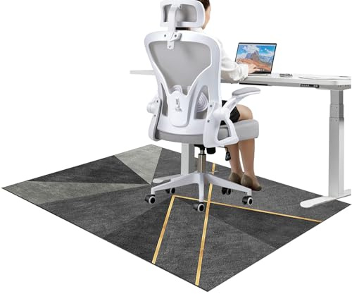 Alfombrilla para Silla de Gaming Oficina Protector de Suelo Alfombrilla para Silla de Oficina Protector Suelo Silla Ruedas 70 x 100 cm Alfombras Gaming Oficina Suelo para Suelos Duros Laminado