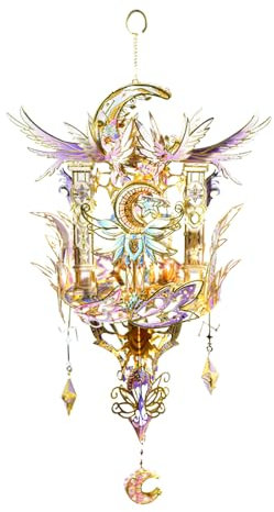 Larcele 3D Metall Puzzle Modellbausätze für Erwachsene, DIY Assembly Space Time Gate Model Kits Miniatur Bausteine PJPZ-01 (Das Tor der Illusorischen Nacht)