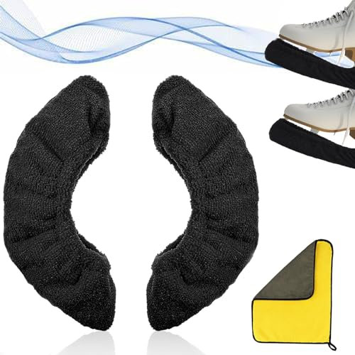 1 PaarKufenschoner Schlitts Begleitet von Einem Handtuch, Schlittschuh Kufenstrumpf Eishockey Elastische für Damen Herren Schlittschuhe & Eislaufschuhe (L)
