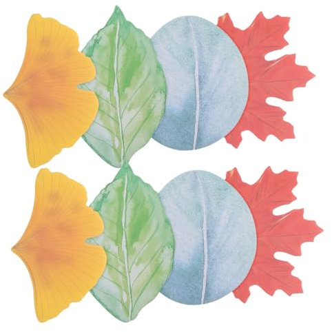 Operitacx 8stücke Blattförmige Haftnotizen Selbstklebende Memo Sticker Für Büro Und Zuhause Tragbare Notizblöcke Aufzeichnen Von Erinnerungen Und To-do-listen