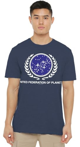 Star Trek Unisex Star Trek United Federation Logo Unisex T Shirt T-Shirt (Pack of 1)