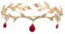XoeLLe Prinzessin Crystal Crown, Elfenkrone, Vintage Grün Strass Diadem, Kristallperlen Stirn Kopfschmuck, Tiara für Hochzeit Braut Motto Party Karneval Cosplay Kostüm Festival Zubehör (Rot)
