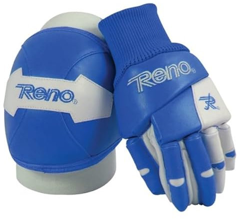L'Estel Skates Hockey Reno - Set di protezioni per giocatori di hockey, guanti e ginocchiere, renna, nero, Alevin