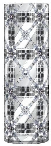Künstliche Luxusvase mit Schottenkaro, Kristall, Schwarz, Ikebana-Vasen, 30 x 9 cm, ästhetische Vasen für Wohnzimmer, Esszimmer, Eingangsbereich, Bibliothek, Dekoration, Vasen para cama