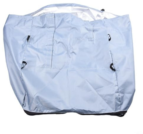 Couvercle argenté 420D pour pompe de chauffage spa, protection durable contre les éléments extérieurs (gris)