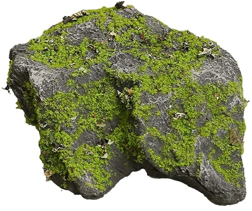 Pierre Factice avec Mousse, Roche en Mousse Légère à Texture Naturelle, Décoration Réaliste pour Maison, Jardin ou Vitrine(10.6x9x4.3in/27x23x11cm)