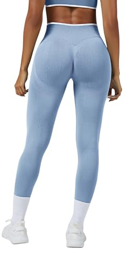Generisch Yogahosen-Set mit hoher Taille für Damen, Bequeme, Dehnbare Workout-Leggings mit Sport-BH für das Laufen im Fitnessstudio und den Alltag Bauchweg Leggings Damen