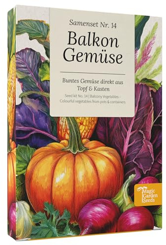 Magic Garden Seeds - Balkongemüse Saatgut-Box - 9 Sorten für Topf, Kasten & Urban Gardening - frisches Gemüse selber anbauen auf Balkon & Terrasse
