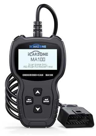 ICARZONE MA100 OBD2 Scanner, Car Diagnostic Tool for All Cars, Engine Fault Code Reader, Compatible with All OBDII Protocol Vehicles, Battery Voltage Test, Lifetime Free Update
