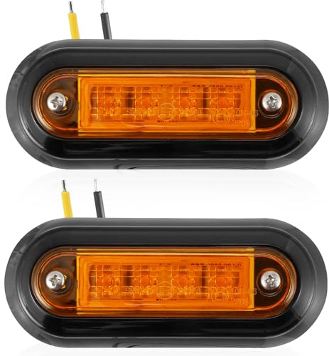 ETUKER 2X Seitenmarkierungsleuchte Begrenzungsleuchte Gelb LED 12/24V Wasserdicht Wohnwagen Positionsleuchten Umrissleuchten Anhänger Rückleuchten