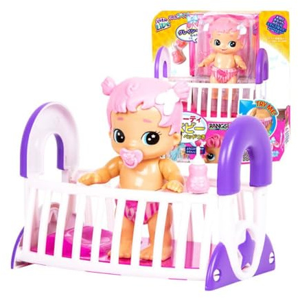 Little Live Bizzy Bubs 34730 - Baby Wirbelwind Ballerina Gracy, Babypuppe graziöse Tänzerin für Kinder ab 5 Jahre, Puppe hüpft und spricht, Funktionspuppe mit Bett und Zubehör, Püppchen ca. 13 cm