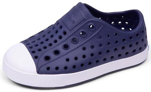 Native Shoes - Jefferson, Kids Shoe, Regatta Blue/Shell White, 2 M US Little Kid