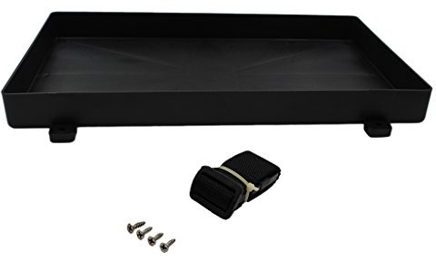 1 Piece Black Boat Battery Tray Holder Fits 24 Series with Stainless Steel Buckle Strap
