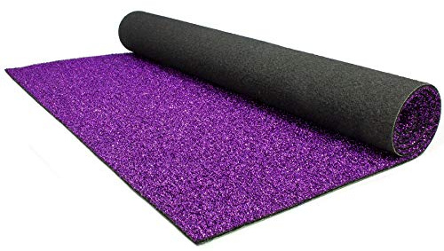 Primaflor Glitzer Hochzeits-Läufer Glimmer - 1,00m x 6,00m, Lila, Event-Teppich mit Schimmer, Schwer Entflammbarer Messeboden, Empfangsteppich, Gangläufer