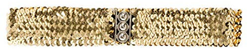 PARTY DISCOUNT Pailetten-Stretch-Gürtel, gold