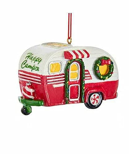 Baumschmuck Wohnwagen Happy Camper Baumkugel Caravan, Weihnachtsdeko, Christbaumkugel