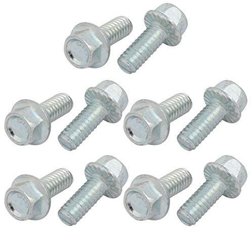 10 Stück 1/4-20 x 5/8 Zoll Gewinde aus Kohlenstoffstahl, Sechskant, Zahnkopf, Flansch, Bolzen