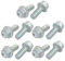 10 Stück 1/4-20 x 5/8 Zoll Gewinde aus Kohlenstoffstahl, Sechskant, Zahnkopf, Flansch, Bolzen