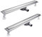 Duschrinne 70 cm Befliesbar 360 Grad Edelstahl komplettset Duschablauf Extra Flach Siphon mit Geruchsstop und Haarsieb Duschabfluss Bodenablauf Größen 50cm - 90cm Ablaufrinne für Badezimmer