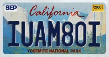 OPO 10 - USA Auto-LIZENZPLATTE - 30x15 cm Metallreplik: California Yosemite NATIONAL Park (C05)