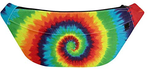 Coloranimal Bunte, ethnische Batik-Taillentasche für Damen und Herren, modisch, Regenbogen-Spirale, leger, tragbar, Schultertasche, Gürteltasche