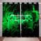 LKCD Verdunkelungsvorhänge, Gamer Lightning Gamepad-Video 200X214Cm Superweiche, Feste, Wärmegedämmte Öse - 2Er-Set, Schutzvorhänge Für Schlafzimmer, Kinderzimmer