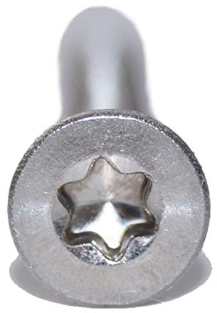 Tornillos avellanados con hexágono interior M10 x 25 TX50, 6 unidades, ISO 14581 A2, acero inoxidable