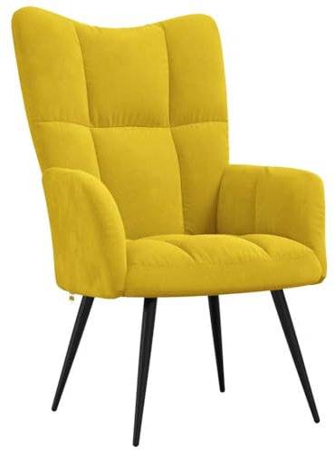 vidaXL Poltrona Relax Giallo Senape in Velluto