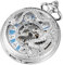 Tiong Vintage Taschenuhr Mechanische Einzigartige Hohl Gravierte Drachen Roman Ziffern Steampunk Taschenuhr mit Kette Geschenke