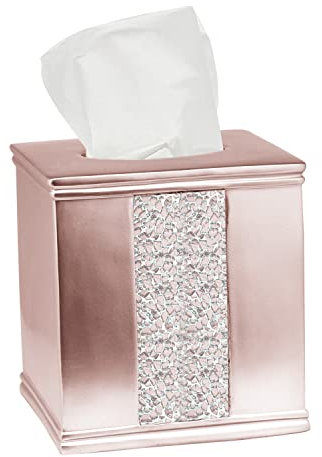 Zahari Home Sinatra Taschentuchbox, quadratisch, für Badezimmer, Schlafzimmer, Wohnzimmer, Rouge