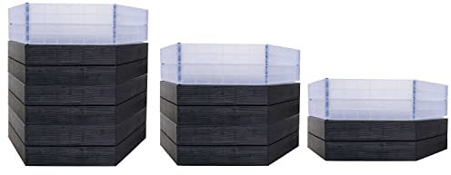 Garantia Ergo-Hochbeet -System, 6er Set Plus 3X Wachstumsmodule Höhe je 25 cm Desing Wood