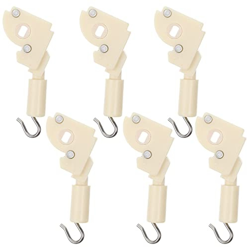 Angoily 6pcs Tilt Control Hooks for Horizontal Blinds Easy to Install Drapery Wand Accessories Beige Blinds Wand Tilt Mechanism for Window Treatments