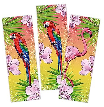 Limonia 12 Lesezeichen Papier Flamingo Set Mitgebsel Mitbringsel Gastgeschenk Dank Giveaways zum Kindergeburtstag Fest Event Motto-Party Feier für Teens Mädchen Jungen Kindergarten Schule