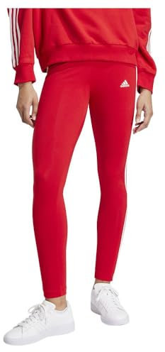 adidas 3 Stripes Leggings Donna, Better Scarlet, XS