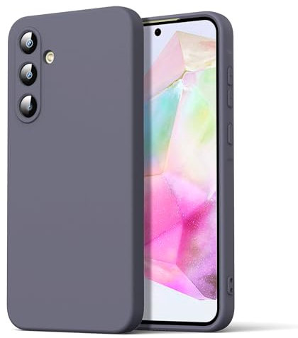 Byvuwiay Cover per Samsung Galaxy A35 5G, Morbida Silicone Liquida TPU Protettivo Ultra Slim Custodia Antiurto, Custodia Compatibile con Samsung Galaxy A35 5G - Grigio Scuro