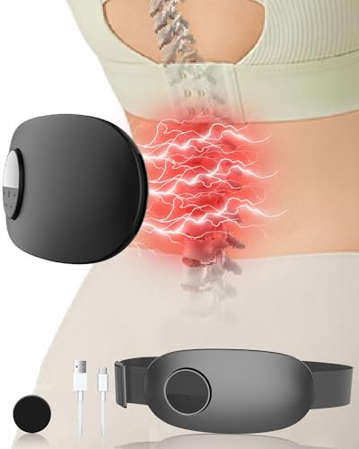 Back Massager with Heat-EMS Heat Pads for Back Pain Relief,Lower Back Massagers,Abdominal Belly Massager with 6 Massage Modes,16 Intensity 3 Heating Levels,Wireless Maia Belt Gifts for Men and Women