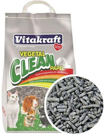 NESTQ - Lecho para Conejos – Pellets Gato, Aves – Papel Prensado para Conejos, Roedores, Pajaros– Lecho Higiénico Natural Vegetal – Papel Higiénico Animales Pequeños – Control de Olores 25 L