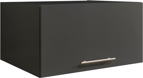 möbelando Aufsatzschrank >LAUNDREEZY< in anthrazit, Holzwerkstoff - 67,5x38x67,5cm (BxHxT)