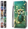 Flip Case for iPhone 5 5S SE Animal Print Pattern Design with Card Holder Leather Wallet Phone Cover for Girls Boys Women Men - Owl Tree